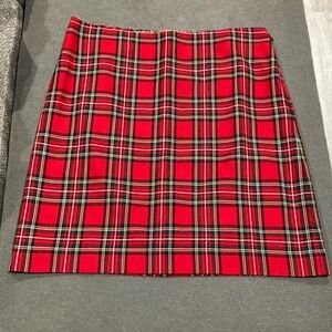 Plaid Red Skirt